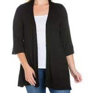 24/7 Comfort Apparel Women's Elbow Length Cardigan New With Tags Size Large